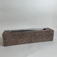 Vente chaude Vintage Brique Rectangle Béton Foyer Cheminée Table Cheminée Extérieure Bio Ethanol Foyer Portable Cheminée