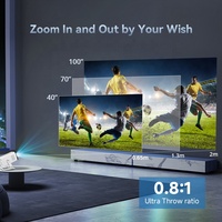 Mini projecteur intelligent LED Android 14, 720P HD, 3D, portable, WiFi, haut-parleur intégré, cadeau pour enfants, ventes chaudes 2026