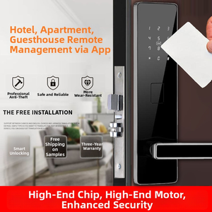 Hotel Digital Security Door Lock With WiFi RFID Password Tuya Smart Waterproof <b>Memory</b> Card BH-01-TT C-Grade Anti-Pick Lock Core - Product Image 1
