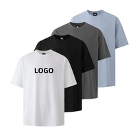 T-shirt personnalisé pour homme, 100% coton, 230 GSM, qualité supérieure, col rond côtelé, épaules tombantes, streetwear, t-shirt oversize pour homme