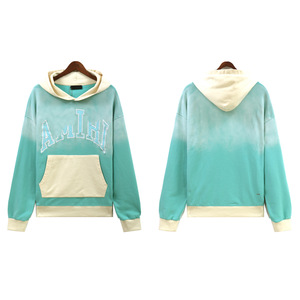 Sudadera lavada Estilo universitario Parche de letras Vintage Old Fashion Color <span class=keywords><strong>Clash</strong></span> Design Sudadera con capucha informal para hombre - Product Image 3