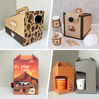 Distributeur de café en boîte aseptique en carton noir mat avec logo personnalisé, 96 oz, 128 oz, avec bouchon à vis pour la restauration, café à emporter