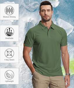 <span class=keywords><strong>Chemises</strong></span> Polo de Golf et de Tennis Personnalisées pour <span class=keywords><strong>Hommes</strong></span>, <span class=keywords><strong>Manches</strong></span> <span class=keywords><strong>Courtes</strong></span> d'Été, Tissu Respirant Haute Performance, Logo Brodé, Tenue d'Équipe - Product Image 4