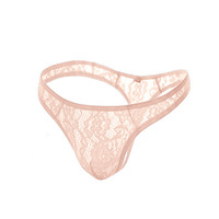 Sous-vêtements string en dentelle FlexiBunny pour homme, taille basse, string transparent, 100% polyester, respirant et à séchage rapide, taille plus, ajustement confortable