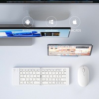Offre Spéciale Ultra-mince pliable sans fil BT clavier USB nouveau clavier mince pavé tactile pour téléphone Portable Mini pliant