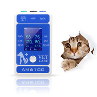 Équipement d'hôpital vétérinaire portable salle d'opération ICU 2.4 écran TFT moniteur patient multiparamètre pour usage vétérinaire