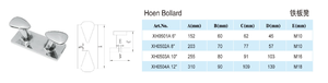 Abrazadera de bolardo Hoen doble resistente de acero inoxidable 316 para abrazadera de cuerda de amarre de remolque de barco marino - Product Image 6