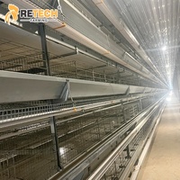 Système d'alimentation et d'abreuvement automatique pour 50 000 poulets, équipement de cage en batterie de type H pour poules pondeuses avec ventilation