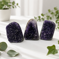 Géode de cristal d'améthyste violette naturelle de haute qualité, amas de druse d'améthyste brute de la meilleure qualité, grossiste en géodes minérales