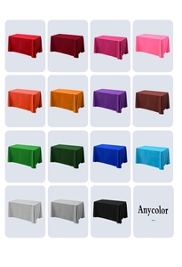 Miễn Phí Biểu Tượng Tùy Chỉnh In Tái Sử Dụng Không Thấm Nước Khăn Trải Bàn Vuông Polyester Vải Spandex Lụa Bìa Dệt Kim Nhà Đám Cưới Bên - Product Image 6