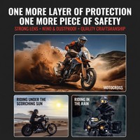 Ensemble de protection pour moto, 3 pièces, lunettes de motocross, gants à écran tactile, masque balaclava pour Dirt Bike, ATV, tout-terrain