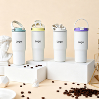 Gobelet isotherme en acier inoxydable 316 de 750 ml avec revêtement céramique, double ouverture, avec poignée, grande capacité, tasse à café unisexe pour l'extérieur