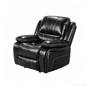 Modern Foldable <b>Air</b> Leather Retractable Manual Recliner <b>Sofa</b> Set With Metal Frame And Gliding Feature For 6 Seat Home Use - Product Image 5