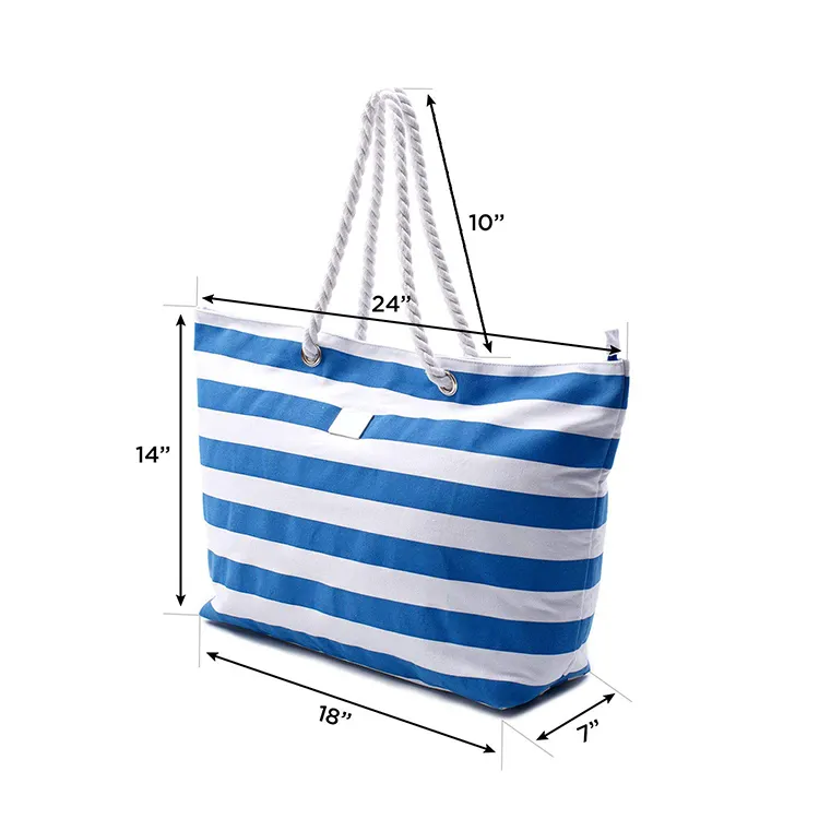 Canvas Beach Bags Women Summer Custom Large Beach Bag Designer Canvas Tote Beach Bags