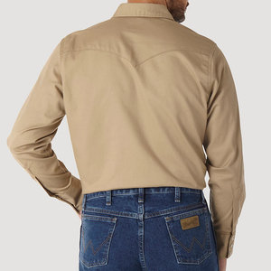 Logo personalizzato resistente Snap uniforme da <span class=keywords><strong>lavoro</strong></span> camicia in poliestere cotone traspirante per l'estrazione di costruzioni all'aperto cotone traspirante - Product Image 2