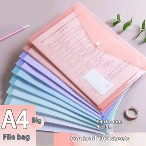 Xu hướng <span class=keywords><strong>2025</strong></span> sản phẩm rõ ràng <span class=keywords><strong>A4</strong></span> nhựa phong bì Pocket Ví trường thư mục tài liệu tập tin túi với Snap nút bền PP chất liệu - Product Image 1