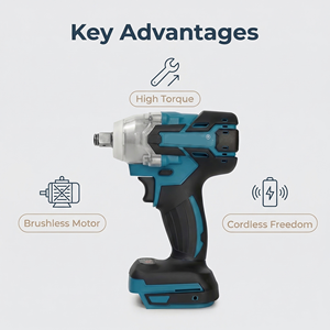 MAK 18V <span class=keywords><strong>batterie</strong></span> au Lithium rechargeable clé <span class=keywords><strong>à</strong></span> chocs sans balais industriel bricolage 280N.M Max couple 1/2in entraînement outil de réparation automobile - Product Image 4