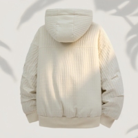Veste pour homme personnalisée doublée de fausse fourrure, tendance hiver, fermeture éclair robuste, respirante et chaude, doudoune pour homme