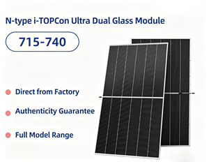 New <b>solar</b> photovoltaic panel with stable electrical parameters 715w double-sided double glass module N-type - Product Image 3