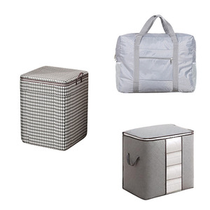 Tissu non tissé pliant étanche à l'humidité scellé clair, fenêtre sous <span class=keywords><strong>le</strong></span> lit vêtements sacs de rangement organisateur avec poignées/ - Product Image 4