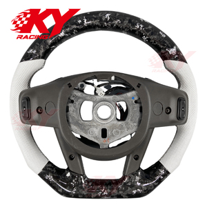 Volant sport en cuir personnalisé avec fibre de carbone forgée et LED RPM pour Chrysler 300 300C 200 S Grand Voyager SRT - Product Image 4