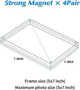 Cadre <span class=keywords><strong>photo</strong></span> magnétique N52 en acrylique transparent épais double face pour bureau, supporte la taille et le logo personnalisés - Product Image 2