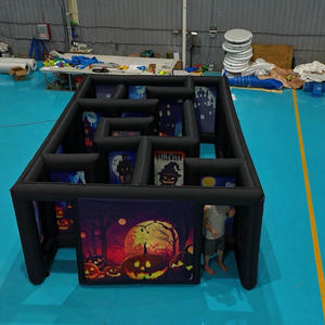Commercial Grade Black <b>Inflatable</b> Halloween Maze Game <b>Inflatable</b> Haunted <b>House</b> Maze for Party - Product Image 2