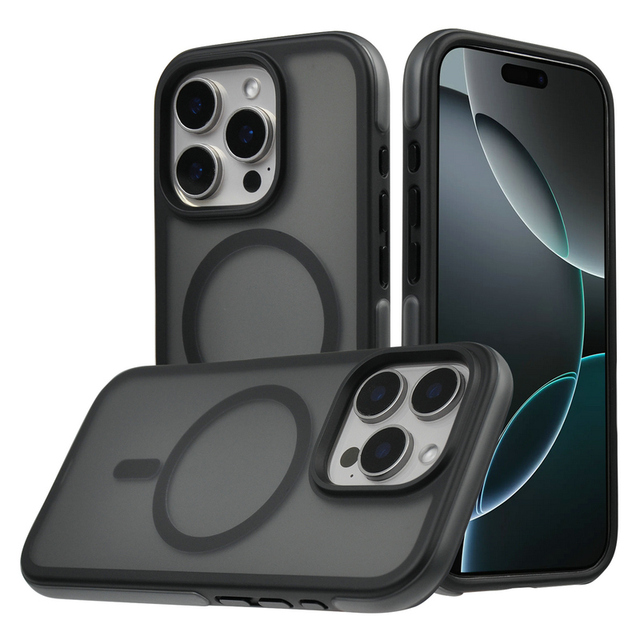 New Release Anti-Drop Crystal Matte PC TPU Anti-Shock Phone Case for iPhone 16 16 Pro Max-Real Magnetic Mobile Phone Cases