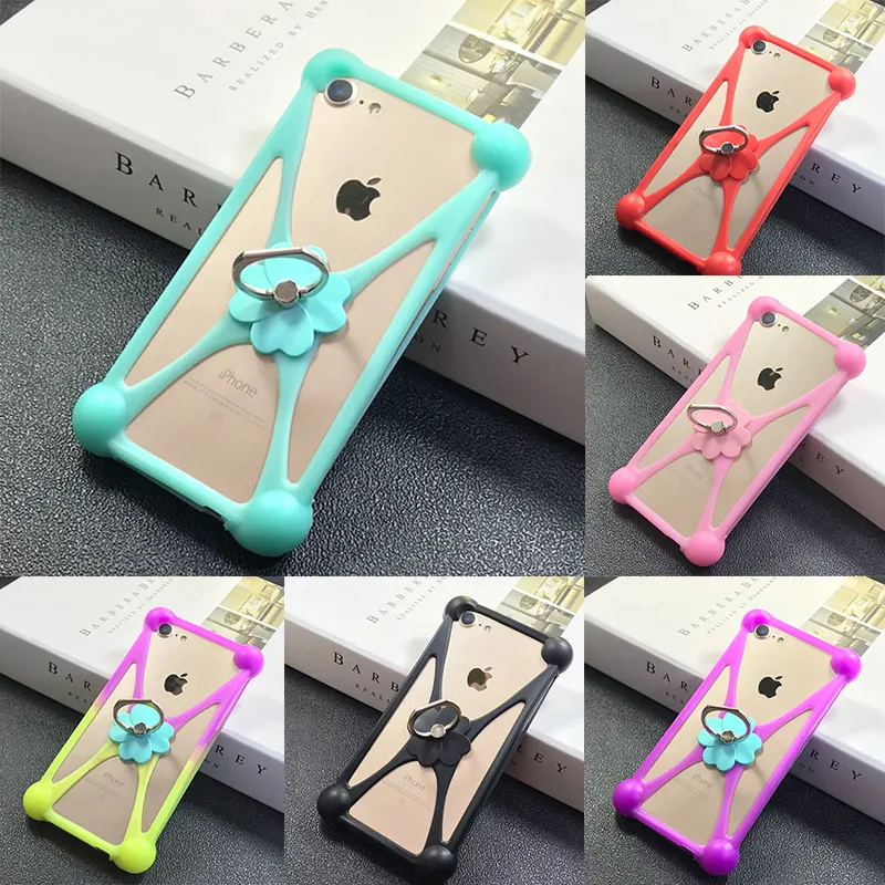 2022 Nieuwe Lucky Klaver Cover 3d Zachte Siliconen 4.0-6.0 Inch Universele Hoes Voor Iphone Samsung Xiaomi Huawei Meer Met Telefoonring