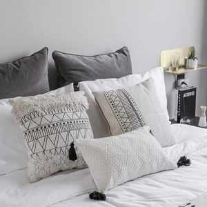 <strong>Throw</strong> Pillow <strong>Covers</strong> Moroccan Long Pillows Classical Geometric <strong>Sofa</strong> Decorative With Tassel Cushion <strong>Covers</strong> - Product Image 1