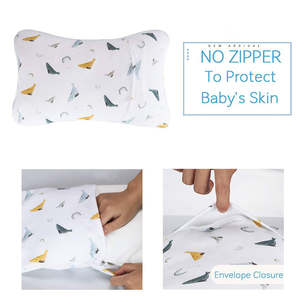 Almohada para Bebés y Niños Pequeños 100% Algodón Suave con Estampado de Ballena, Transpirable y Amigable con la Piel, para <span class=keywords><strong>Cuna</strong></span>, Cochecito y Viajes - Product Image 5