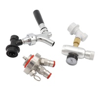 Mini-distributeur de fût à Double bille en acier inoxydable, connecteur de bière à raccord rapide avec système Co2 pour la culture de fût de bière