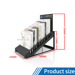 高品質金属製2mmポータブル小売用ディスプレイテーブル（石材カウンタートップおよびタイル標本用） - Product Image 4
