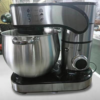 Batteur sur socle professionnel 7L en acier inoxydable, mélangeur alimentaire électrique 1500W, 6 vitesses, faible bruit, pour boulangerie, restaurant, cuisine