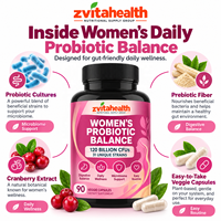 Probiotiques pour femmes en marque blanche avec D-Mannose, enzymes prébiotiques à la canneberge en capsules pour l'équilibre urinaire et du pH