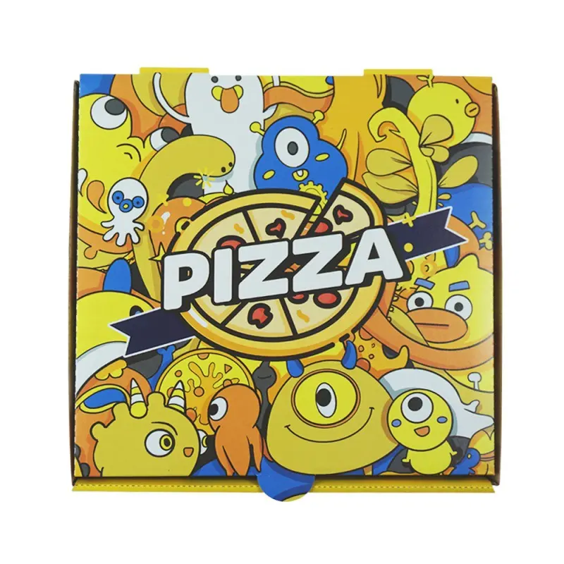 6 7 8 9 10 12 14 16 18 pouces emballage boîte à pizza ondulée noire boîte à pizza ronde octogone uni rectangle