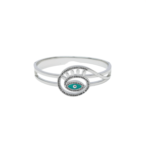 Bracelet en acier inoxydable 316L plaqué or PVD, motif œil porte-bonheur, durable et résistant, pour femme - Product Image 2