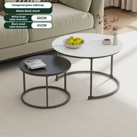 Leicht Luxuriöser Moderner Ineinander Stellbarer Glas-Couchtisch Ausziehbare Beistelltische Dekoratives Design Tragbar für Kleine Wohnungen Wohnzimmer