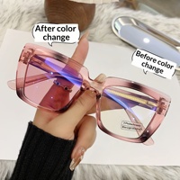 Nouvelles Lunettes de Soleil Unisexe Style Européen et Américain, Verres Photochromiques UV400 Anti-UV et Anti-Lumière Bleue, Tendance pour l'Extérieur et le Street Style