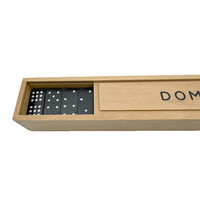 Populaire 55 pièces en bois Double neuf Dominos Set Ventes directes d'usine Jeu de société éducatif et aides pédagogiques de divertissement