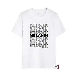 Melanin Pride T shirt 남성 여성 흑인 그래픽 티셔츠 반팔 코튼 탑 유니섹스 여름 자유 셔츠