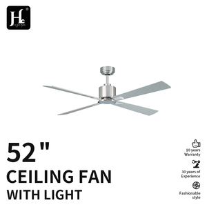 52-Inch <b>Ceiling</b> Fan with <b>Light</b>, 4 Blades Modern Bedroom <b>Ceiling</b> Fan with Wall <b>Remote</b> <b>Control</b> - Product Image 2
