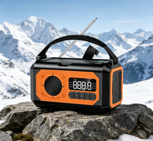 Radio d'urgence solaire à manivelle 10000mAh, alarme SOS, lampe torche LED, batterie externe rechargeable, kit de survie portable (modèle H17) - Product Image 6
