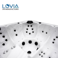 Bain à remous extérieur de style moderne pour 5 personnes, jacuzzi en acrylique, certifié ROHS, hydrothérapie, jacuzzi extérieur de luxe