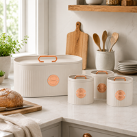 Boîte à pain en métal hermétique personnalisée avec couvercle, forme cylindrique, design luxueux, grande capacité pour le rangement en cuisine