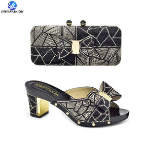 Haute qualité talons italiens femmes 2023 chaussures de luxe pour chaussures africaines et pochette assortie femmes chaussures et sac ensemble pour la fête - Product Image 4