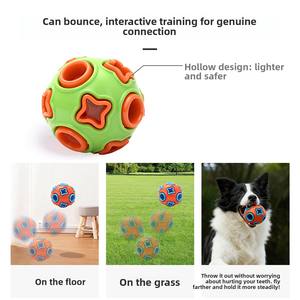 Jouet pour chien, balle à cloche, résistant aux morsures, anti-ennui, pour chiot, Border Collie, Labrador, consommation d'énergie, caoutchouc élastique - Product Image 4