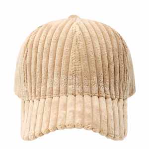 Popular Solid Color Corduroy 6-Panel Baseball Cap Autumn Winter Thickened Warmth Windproof Fashionable Baseball <b>Hats</b> - Product Image 5