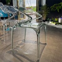 Chaise de salle à manger en plexiglas moderne, transparente et colorée, personnalisable, nouvelle arrivée de l'entreprise Yageli pour l'ameublement de la maison