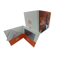 Haute qualité 7 pouces LCD écran vidéo cartes de voeux vidéo brochure livre cadeau d'affaires avec poche Extra Flyer Promotion Premium